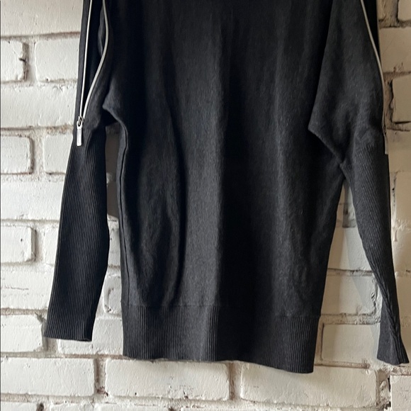 Michael Kors Black Cowl Neck Sweater with Shoulder Zips - Picture 3 of 8